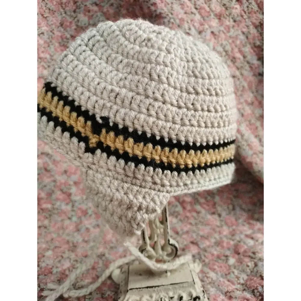 Handmade Amish Infant Knitted Baby Beanie Hat